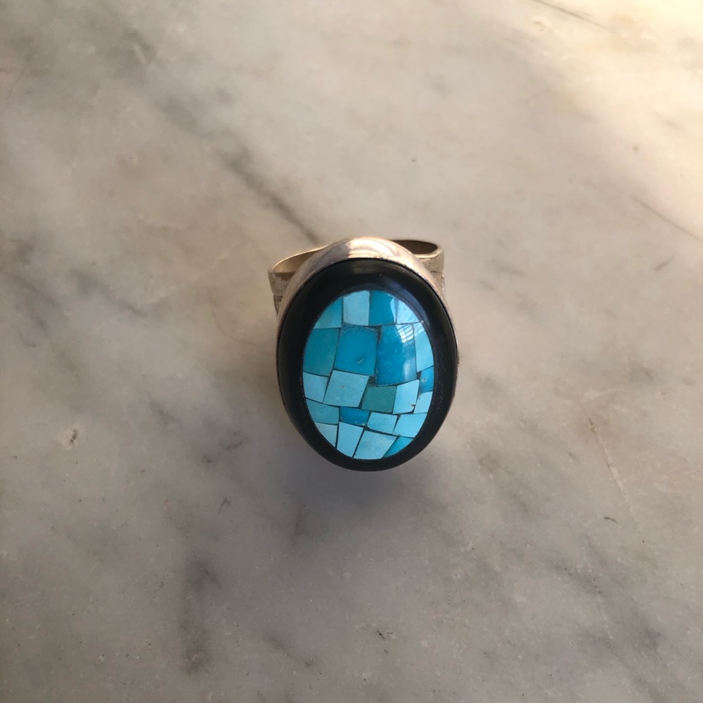 Patchwork Turquoise Ring
